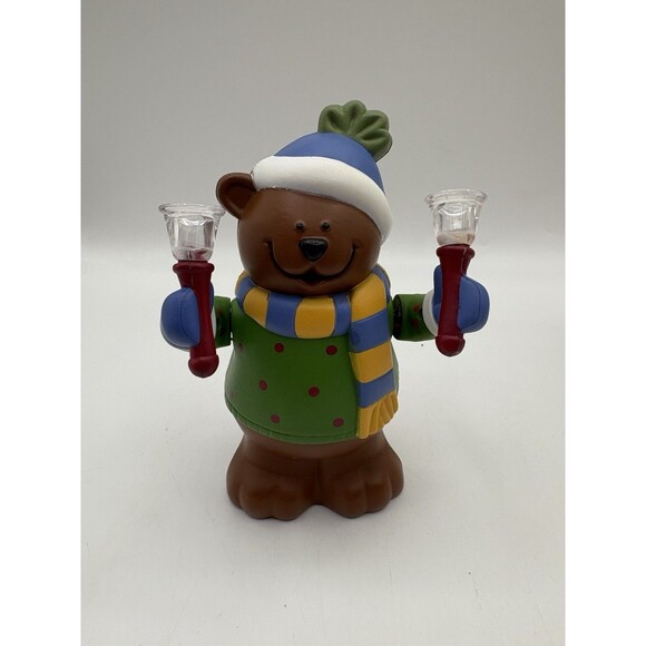 Avon Christmas Bell Ringing Band Trio Bears Musical Light Up Decoration - Picture 3 of 12